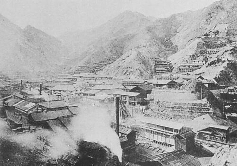 1895年頃の足尾鉱山