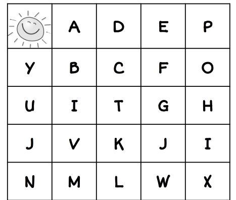 英語アルファベット迷路the alphabet maze4