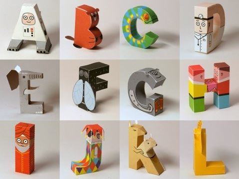 アルファベット立体文字クラフト the alphabet 3D craft