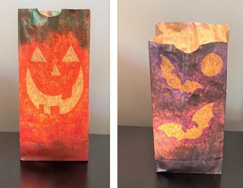 ハロウィン飾り付け halloween paper bag craft