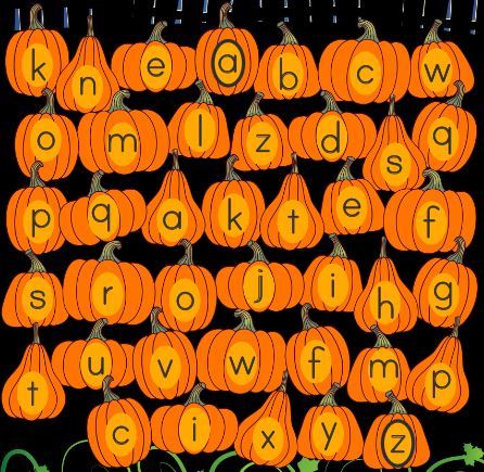 ハロウィン版アルファベット迷路halloween the alphabet maze worksheets