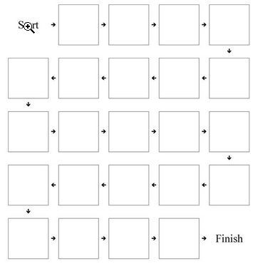 無料空欄のすごろく台紙テンプレートBlank boardgame