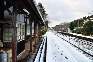 雪の日の蔵宿駅(5)
