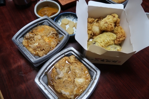 丸亀製麺さんの親子丼と天ぷら