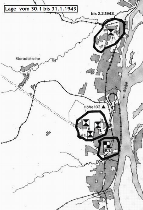 Lage vom 30.1 bis 31.1.1943